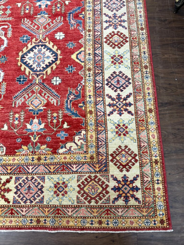 7x11 Hand-Knotted Kazak-Style Area Rug 7x11 Hand-Knotted Kazak-Style Area Rug