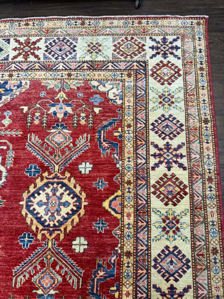 7x11 Hand-Knotted Kazak-Style Area Rug 7x11 Hand-Knotted Kazak-Style Area Rug