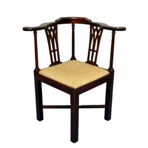 Solid Mahogany Chippendale Style Corner Chair