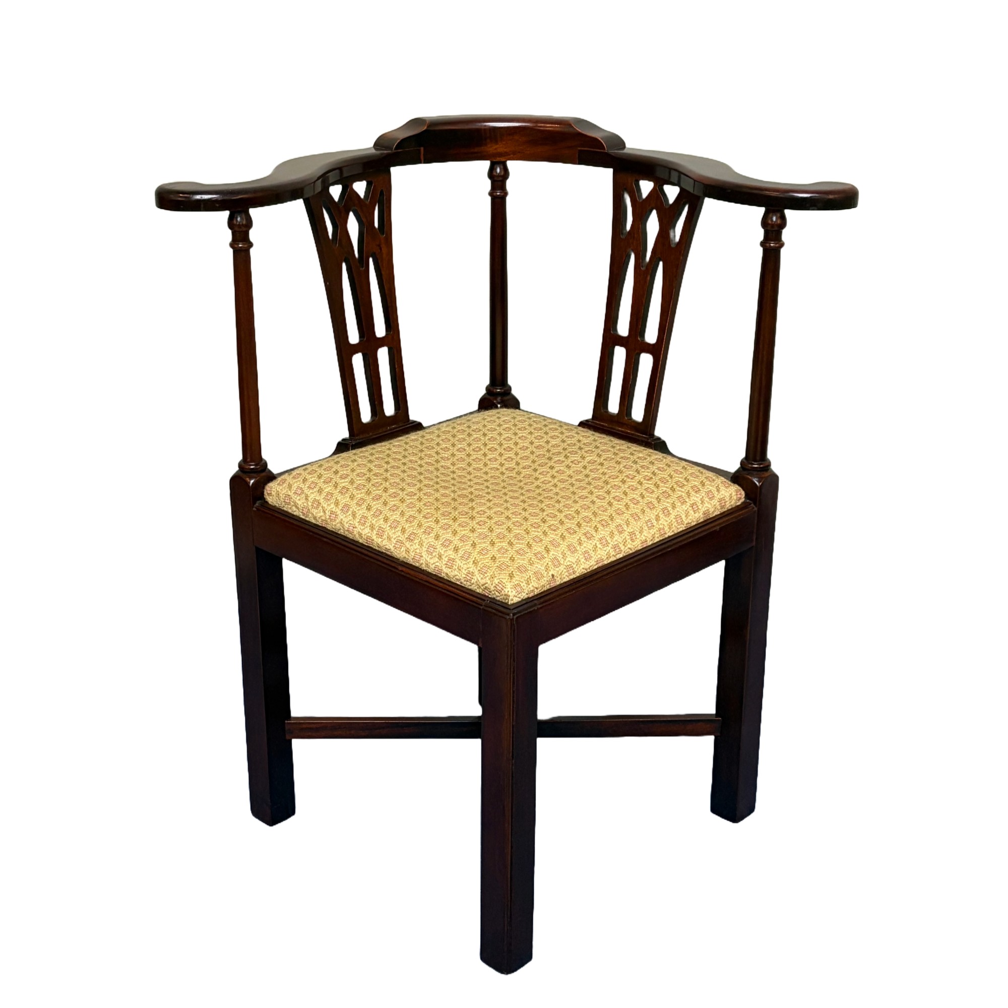 Solid Mahogany Chippendale Style Corner Chair Solid Mahogany Chippendale Style Corner Chair