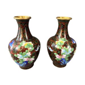 Pair of Auburn Chinoiserie Vases