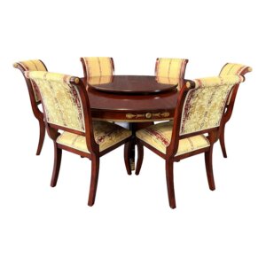 7 Piece Astoria Grand Gigasso Round Dining Set with Lazy Susan