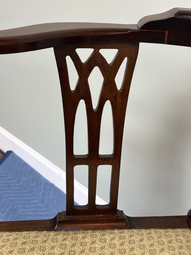 Solid Mahogany Chippendale Style Corner Chair Solid Mahogany Chippendale Style Corner Chair