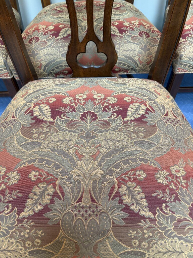 Set of Four Drexel Solid Mahogany Chippendale Style Dining Chairs Set of Four Drexel Solid Mahogany Chippendale Style Dining Chairs