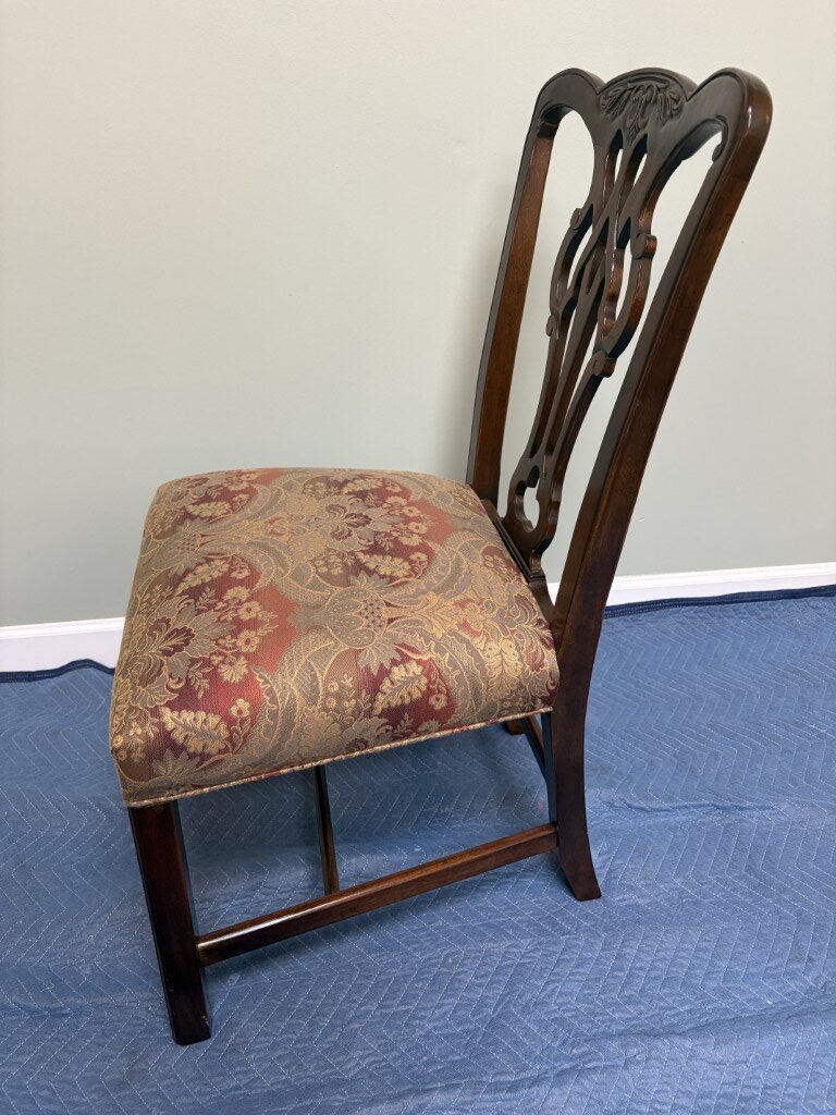 Set of Four Drexel Solid Mahogany Chippendale Style Dining Chairs Set of Four Drexel Solid Mahogany Chippendale Style Dining Chairs