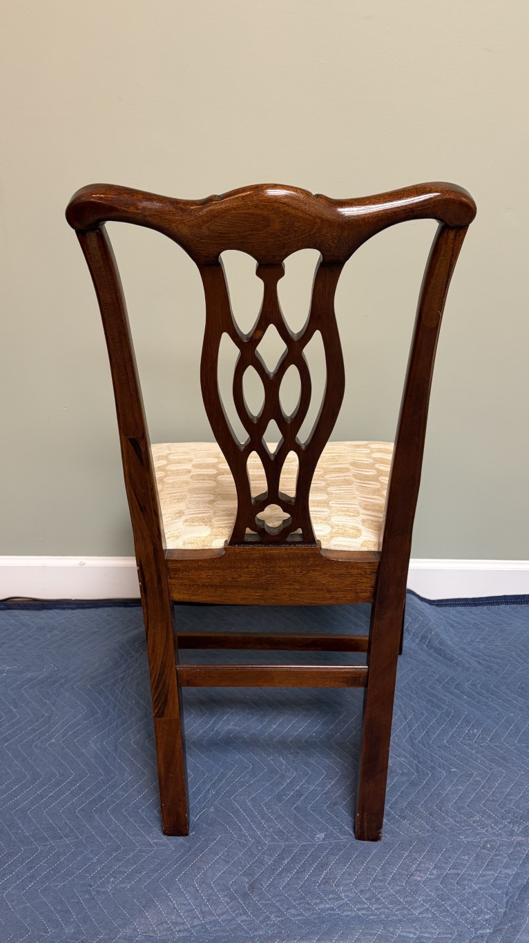 Pair of Solid Mahogany Chippendale Style Dining Chairs Pair of Solid Mahogany Chippendale Style Dining Chairs