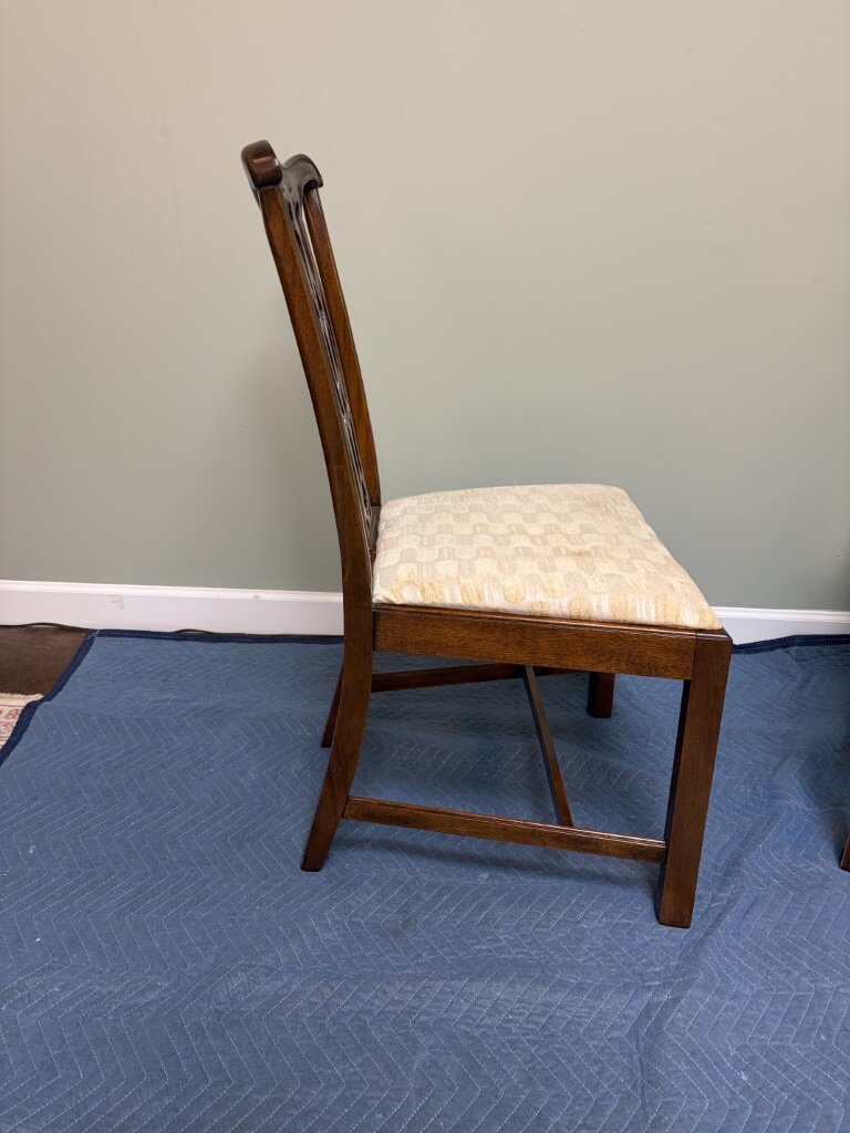 Pair of Solid Mahogany Chippendale Style Dining Chairs Pair of Solid Mahogany Chippendale Style Dining Chairs