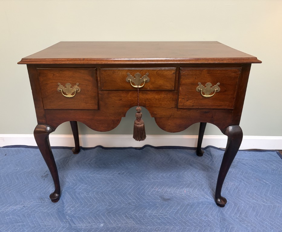 Mid 18th Century Mahogany Queen Anne Lowboy with Boston Provenance Mid 18th Century Mahogany Queen Anne Lowboy with Boston Provenance