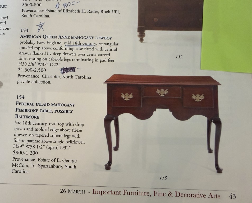Mid 18th Century Mahogany Queen Anne Lowboy with Boston Provenance Mid 18th Century Mahogany Queen Anne Lowboy with Boston Provenance