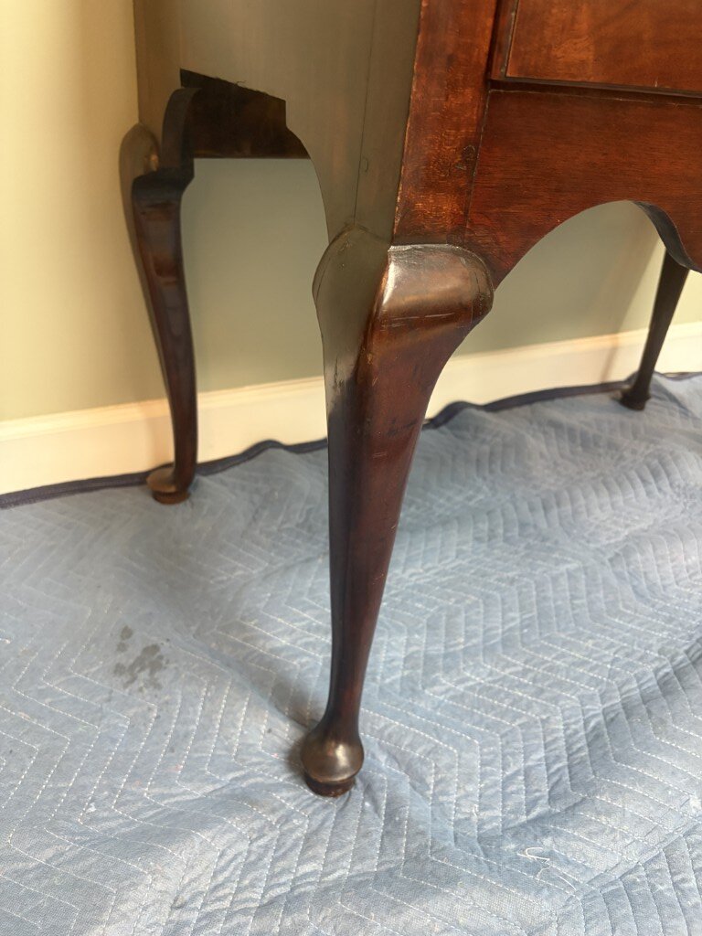 Mid 18th Century Mahogany Queen Anne Lowboy with Boston Provenance Mid 18th Century Mahogany Queen Anne Lowboy with Boston Provenance