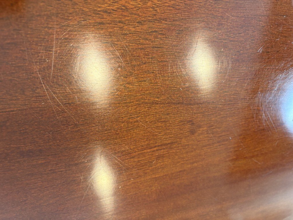 Wide Mahogany Demilune Table Wide Mahogany Demilune Table