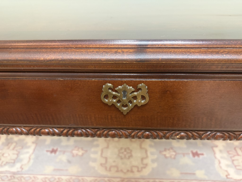 Three Drawer Cherry Desk with Ball and Claw Feet Three Drawer Cherry Desk with Ball and Claw Feet
