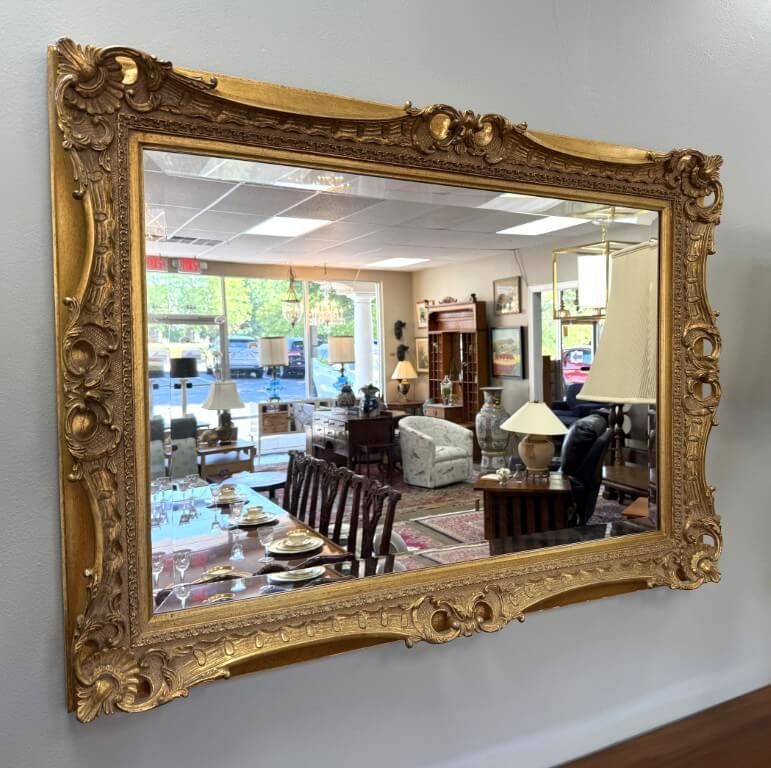 Ornate Gold-Decorated Beveled Mirror by Timeless Reflections Ornate Gold-Decorated Beveled Mirror by Timeless Reflections