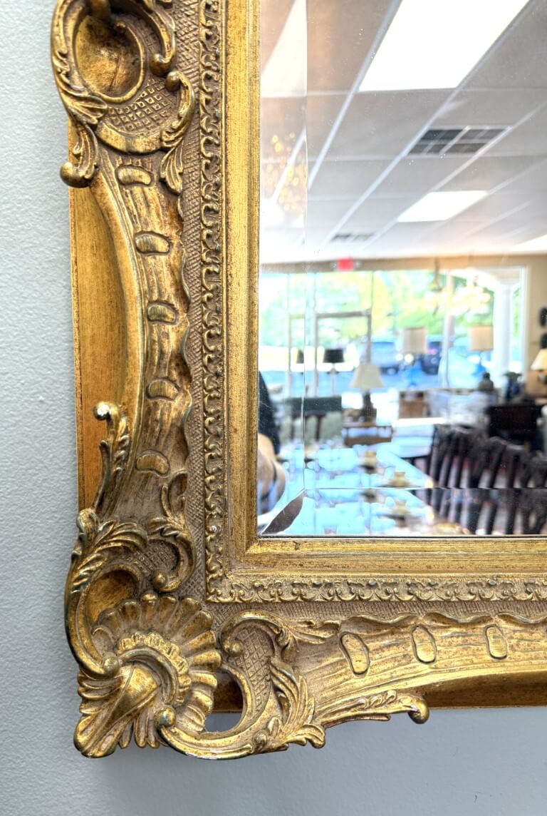 Ornate Gold-Decorated Beveled Mirror by Timeless Reflections Ornate Gold-Decorated Beveled Mirror by Timeless Reflections