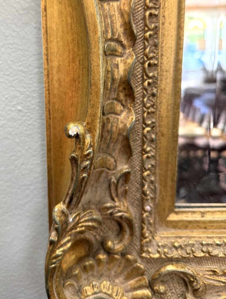 Ornate Gold-Decorated Beveled Mirror by Timeless Reflections Ornate Gold-Decorated Beveled Mirror by Timeless Reflections