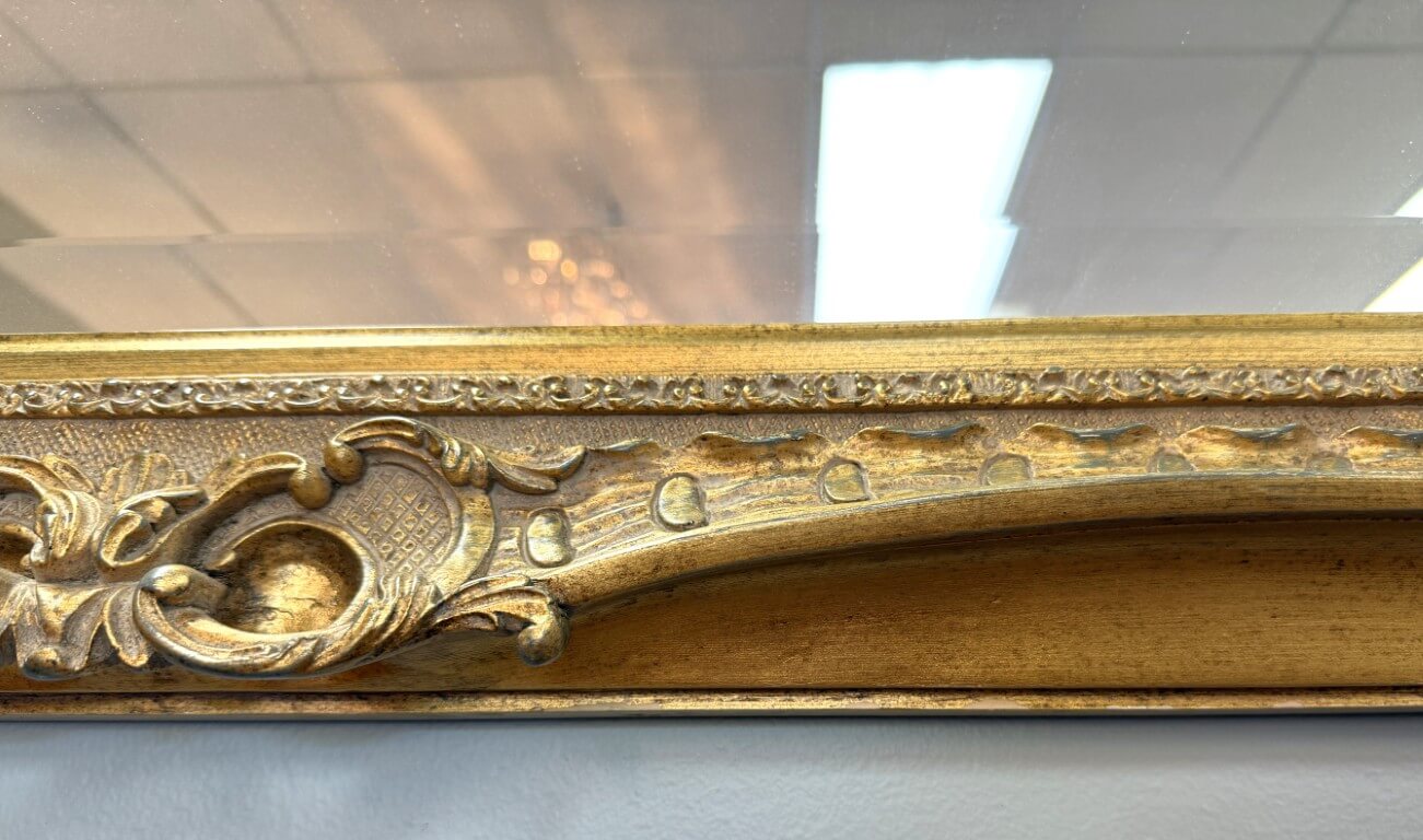 Ornate Gold-Decorated Beveled Mirror by Timeless Reflections Ornate Gold-Decorated Beveled Mirror by Timeless Reflections