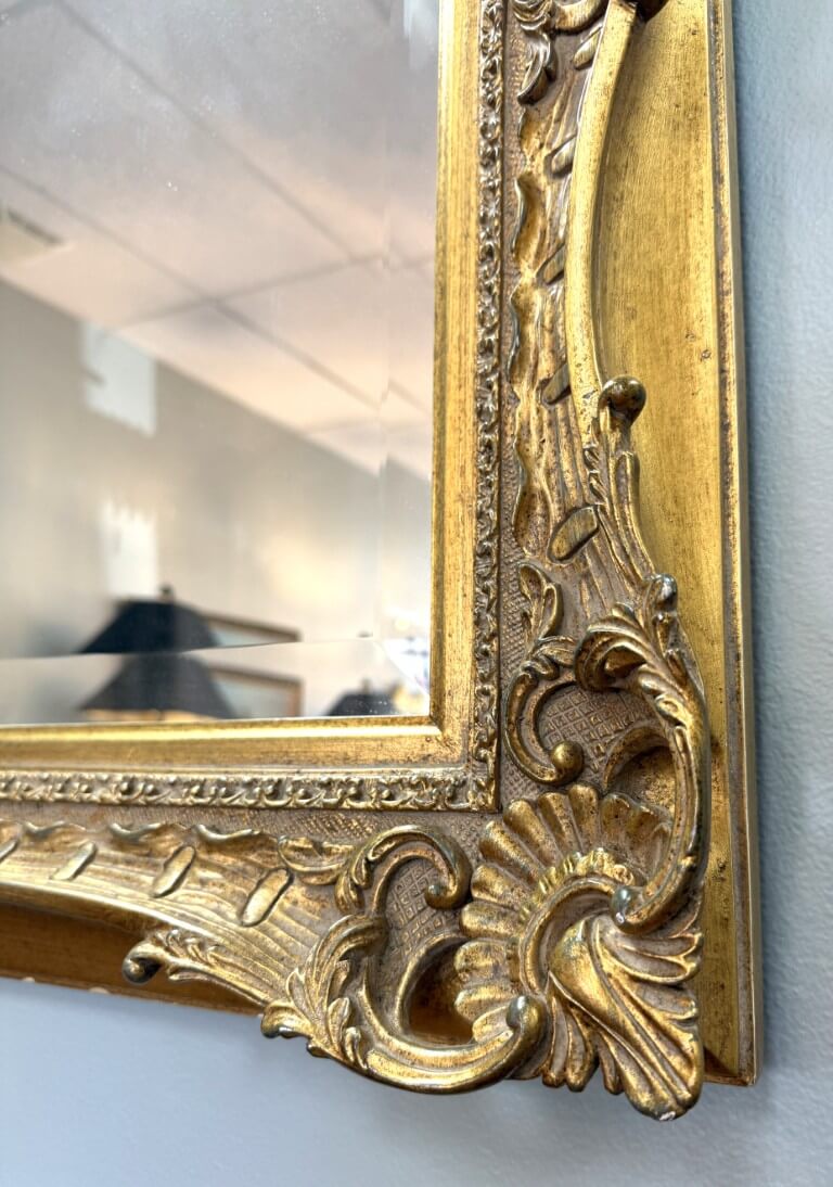 Ornate Gold-Decorated Beveled Mirror by Timeless Reflections Ornate Gold-Decorated Beveled Mirror by Timeless Reflections