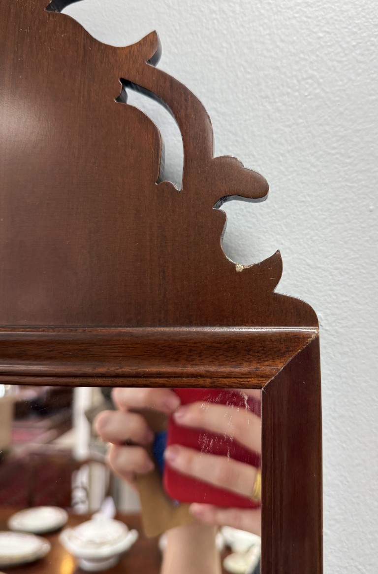 Petite Virginia Metalcrafters Old Sturbridge Village Mahogany Wall Mirror Petite Virginia Metalcrafters Old Sturbridge Village Mahogany Wall Mirror