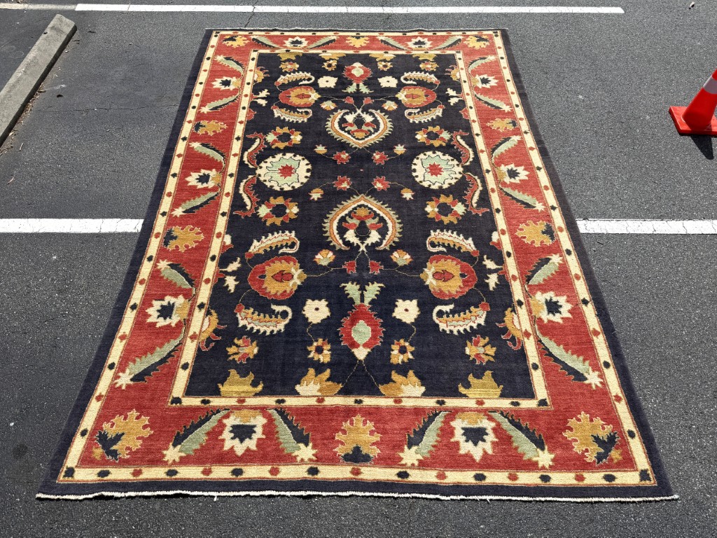 8x12 Oushak Style Hand-Knotted Area Rug 8x12 Oushak Style Hand-Knotted Area Rug