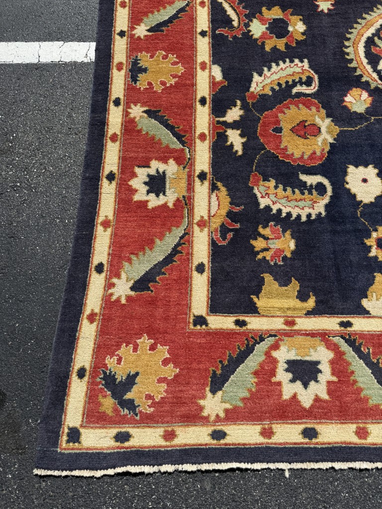 8x12 Oushak Style Hand-Knotted Area Rug 8x12 Oushak Style Hand-Knotted Area Rug