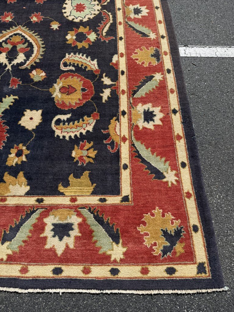 8x12 Oushak Style Hand-Knotted Area Rug 8x12 Oushak Style Hand-Knotted Area Rug