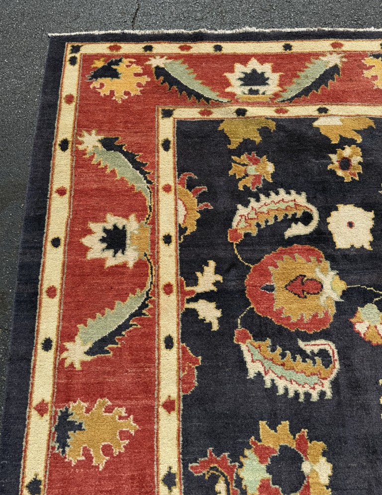 8x12 Oushak Style Hand-Knotted Area Rug 8x12 Oushak Style Hand-Knotted Area Rug