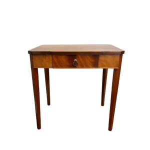 Mahogany Side Table with Shaped Top and One Drawer