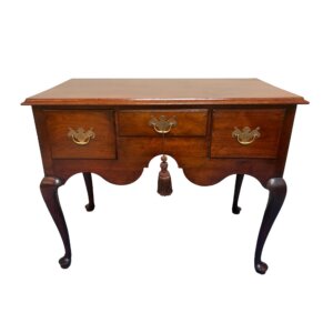 Mid 18th Century Mahogany Queen Anne Lowboy with Boston Provenance