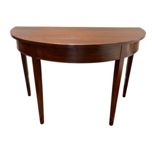 Wide Mahogany Demilune Table
