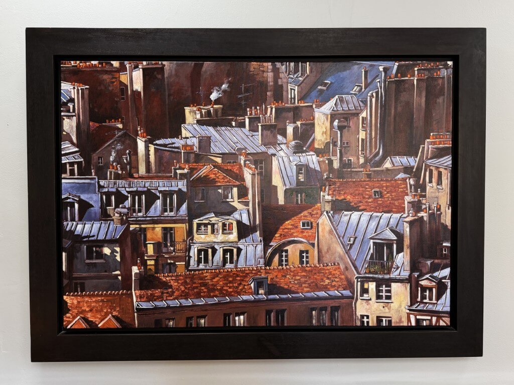 "Tuiles et Zinc" by Philippe Vermeulen "Fifax" Original Oil on Canvas "Tuiles et Zinc" by Philippe Vermeulen "Fifax" Original Oil on Canvas