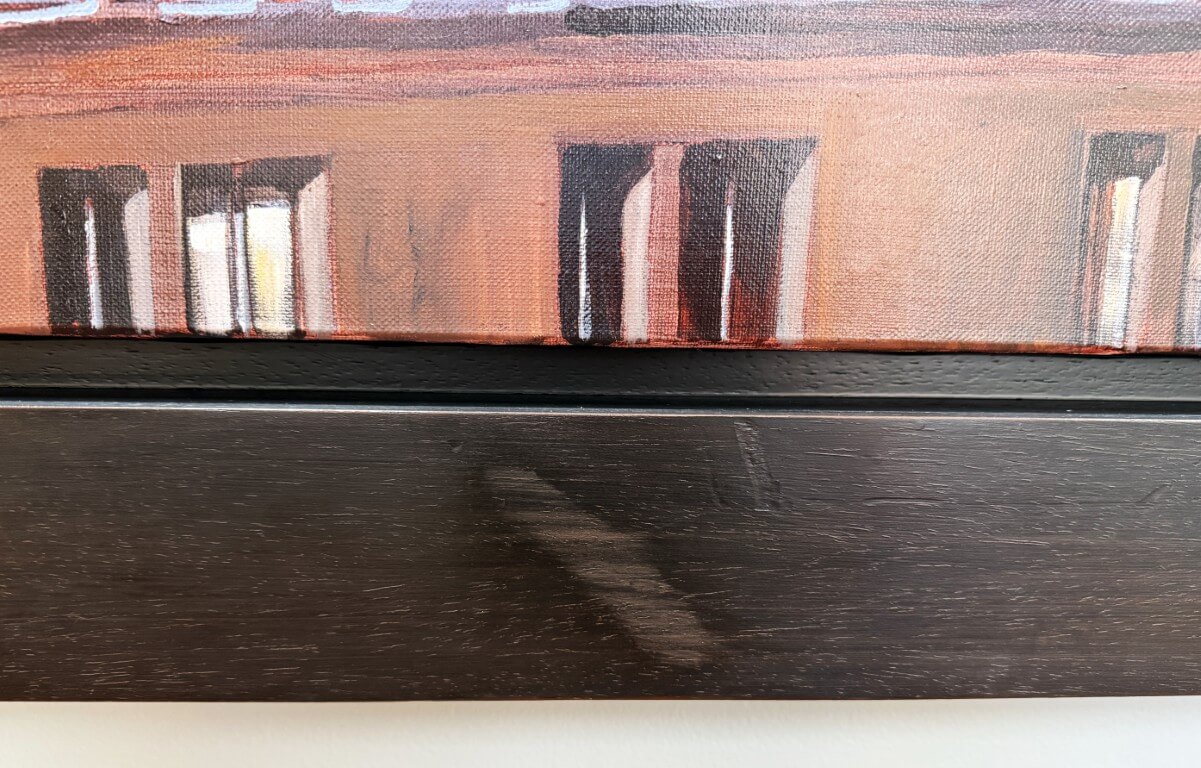 "Tuiles et Zinc" by Philippe Vermeulen "Fifax" Original Oil on Canvas "Tuiles et Zinc" by Philippe Vermeulen "Fifax" Original Oil on Canvas