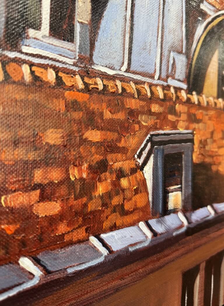 "Tuiles et Zinc" by Philippe Vermeulen "Fifax" Original Oil on Canvas "Tuiles et Zinc" by Philippe Vermeulen "Fifax" Original Oil on Canvas