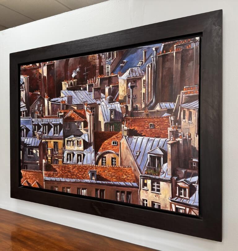 "Tuiles et Zinc" by Philippe Vermeulen "Fifax" Original Oil on Canvas "Tuiles et Zinc" by Philippe Vermeulen "Fifax" Original Oil on Canvas