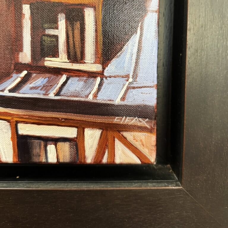 "Tuiles et Zinc" by Philippe Vermeulen "Fifax" Original Oil on Canvas "Tuiles et Zinc" by Philippe Vermeulen "Fifax" Original Oil on Canvas