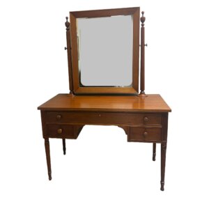 Vintage Mahogany Vanity/Dressing Table with Mirror by Biggs