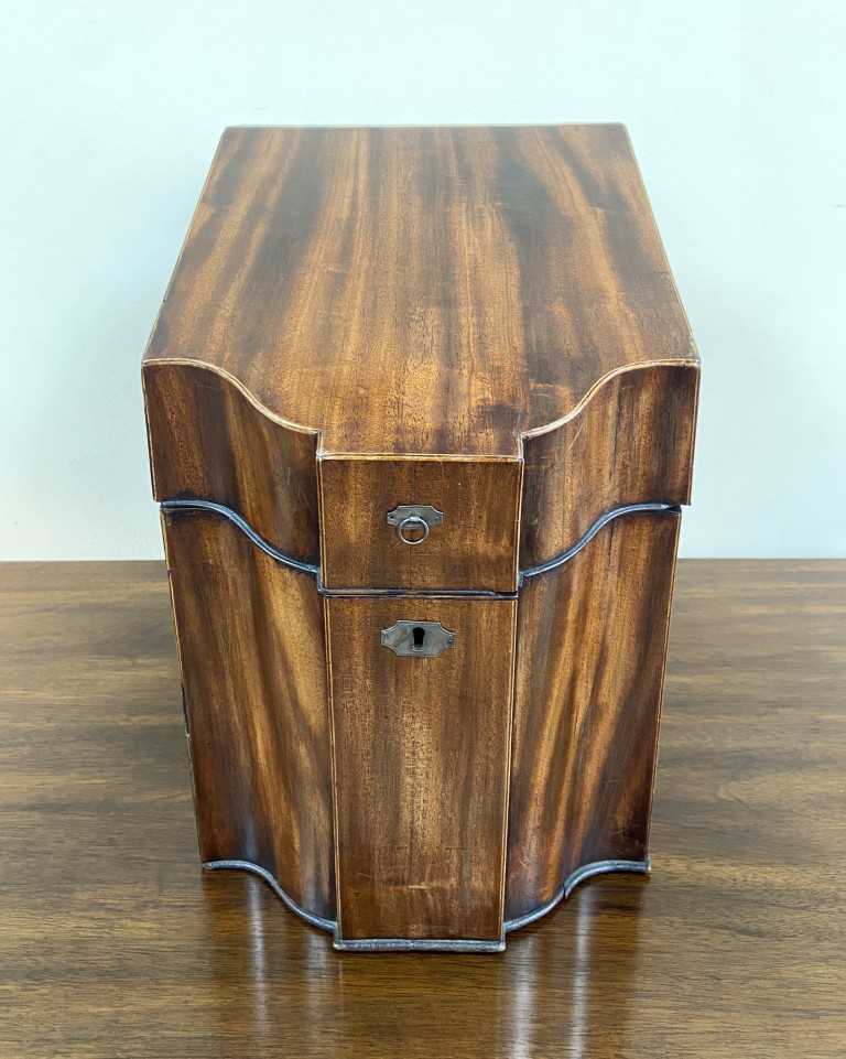Antique English Mahogany Knife Box Circa 1825 Antique English Mahogany Knife Box Circa 1825