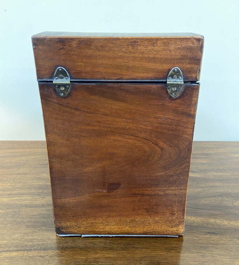 Antique English Mahogany Knife Box Circa 1825 Antique English Mahogany Knife Box Circa 1825