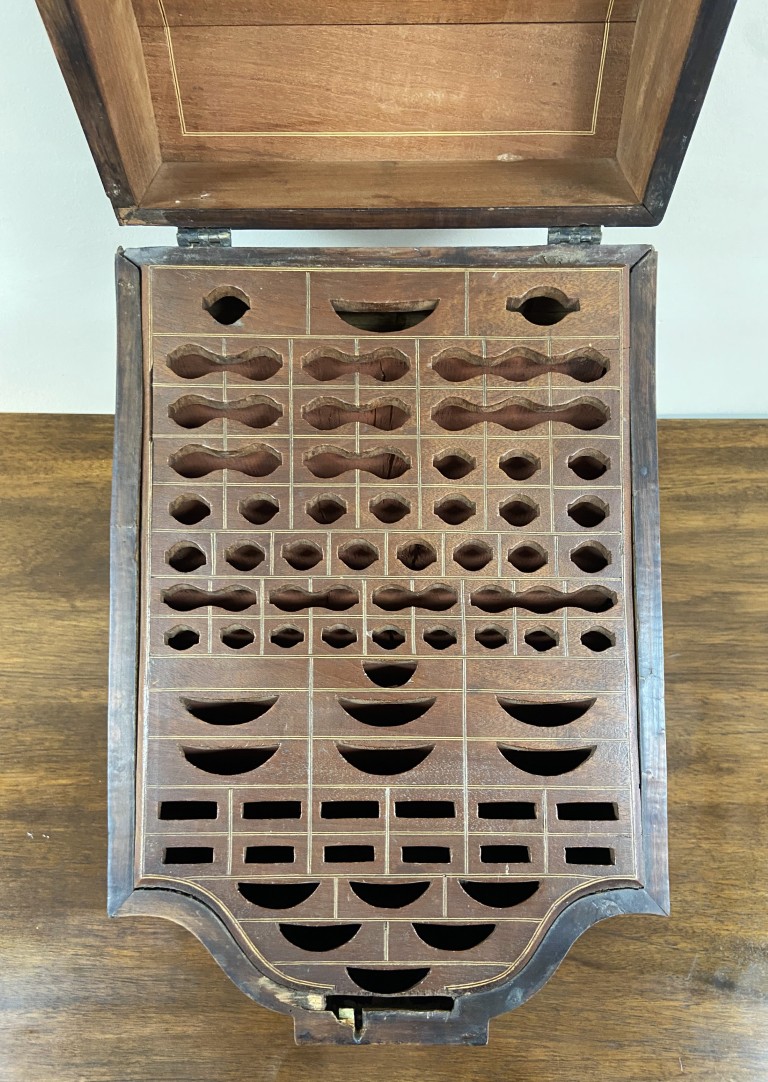 Antique English Mahogany Knife Box Circa 1825 Antique English Mahogany Knife Box Circa 1825