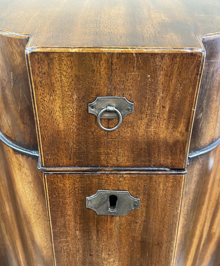 Antique English Mahogany Knife Box Circa 1825 Antique English Mahogany Knife Box Circa 1825