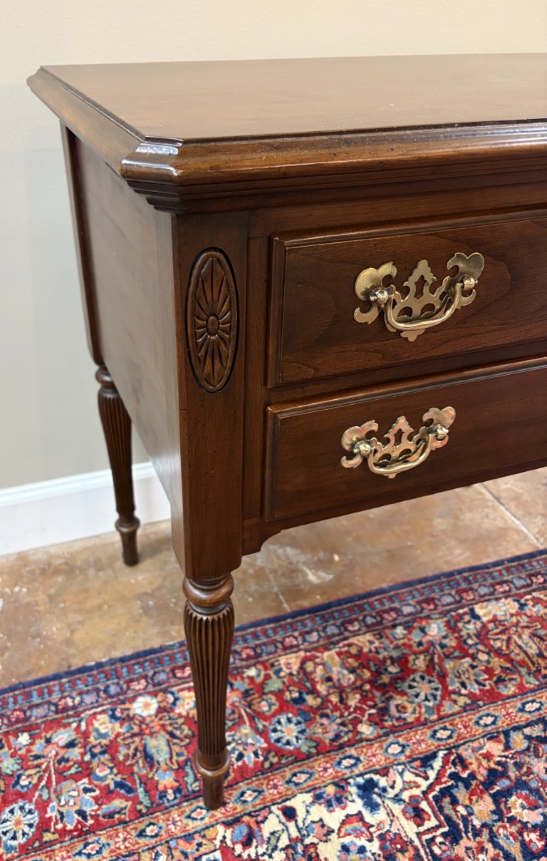 Pair of Ethan Allen Cherry Two Drawer Nightstands Pair of Ethan Allen Cherry Two Drawer Nightstands