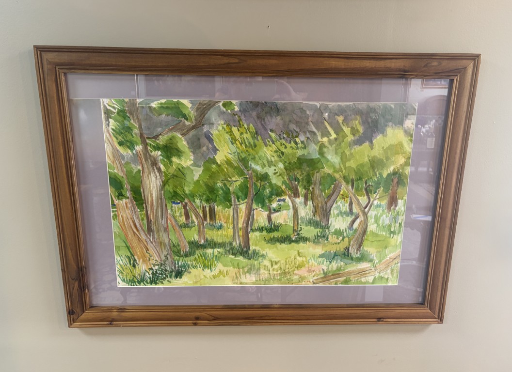 Large Original Signed Watercolor of Trees by Nathaniel Green Slater Large Original Signed Watercolor of Trees by Nathaniel Green Slater