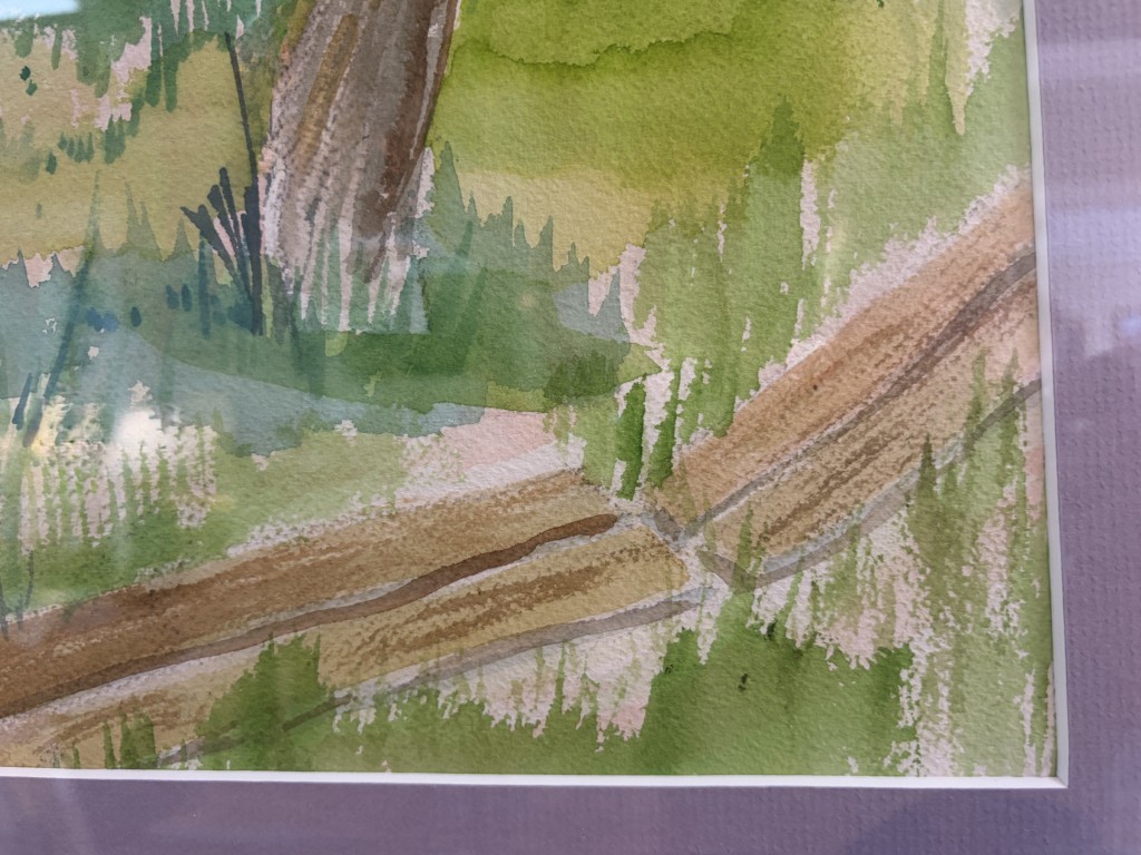 Large Original Signed Watercolor of Trees by Nathaniel Green Slater Large Original Signed Watercolor of Trees by Nathaniel Green Slater