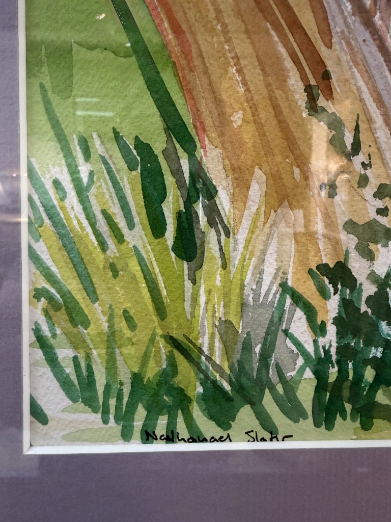 Large Original Signed Watercolor of Trees by Nathaniel Green Slater Large Original Signed Watercolor of Trees by Nathaniel Green Slater