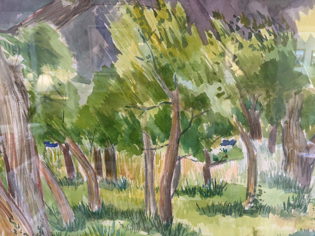 Large Original Signed Watercolor of Trees by Nathaniel Green Slater Large Original Signed Watercolor of Trees by Nathaniel Green Slater