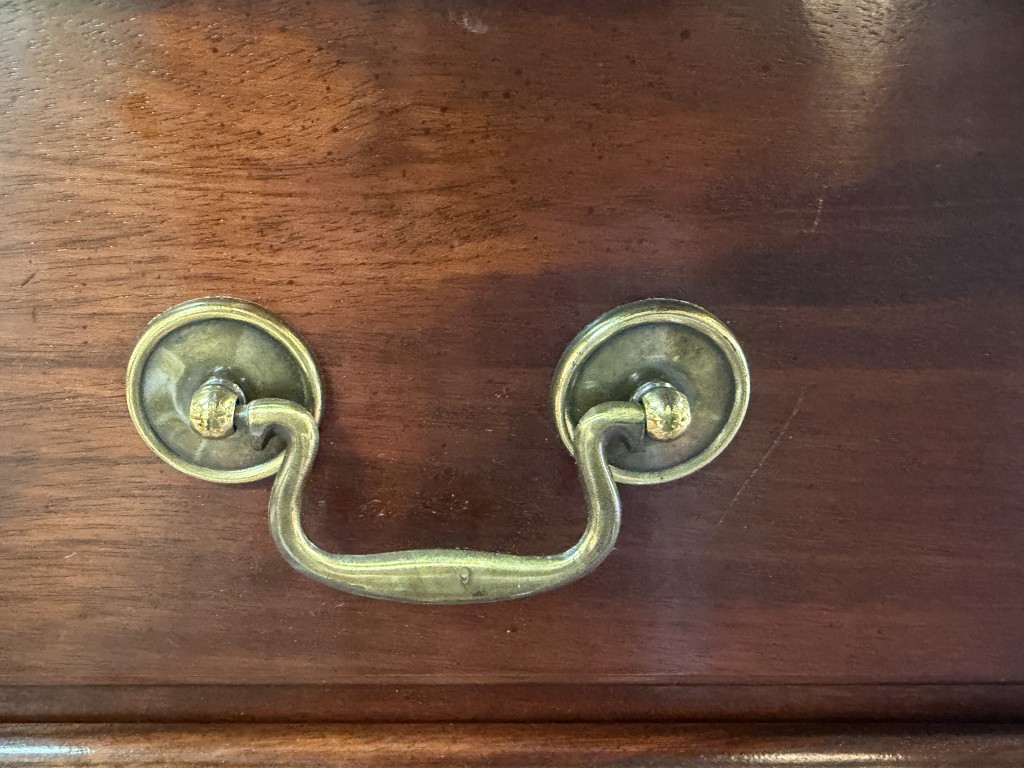 Mahogany Sideboard with Brass Hardware and Toecaps Mahogany Sideboard with Brass Hardware and Toecaps