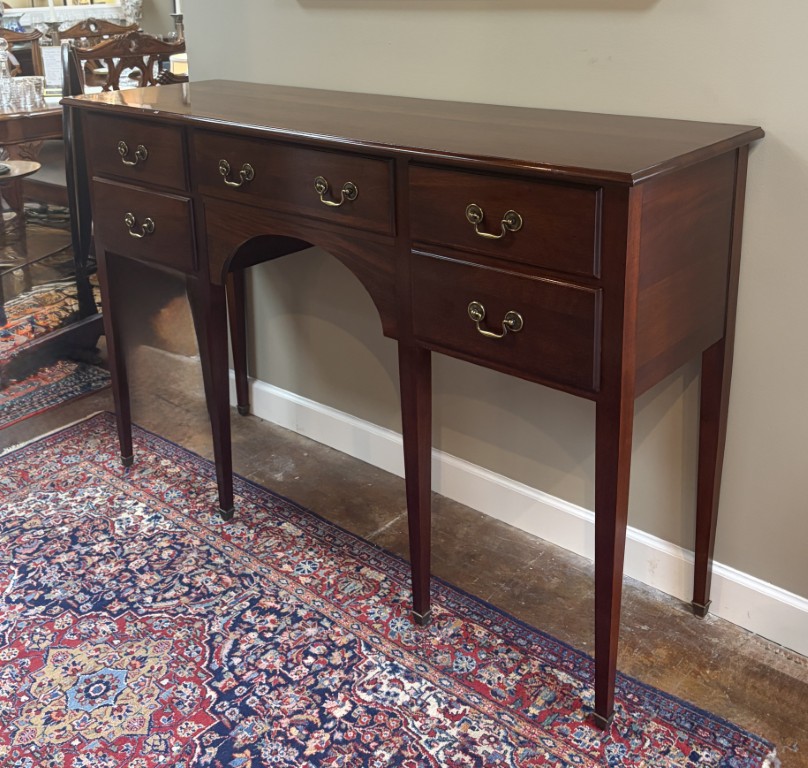 Mahogany Sideboard with Brass Hardware and Toecaps Mahogany Sideboard with Brass Hardware and Toecaps
