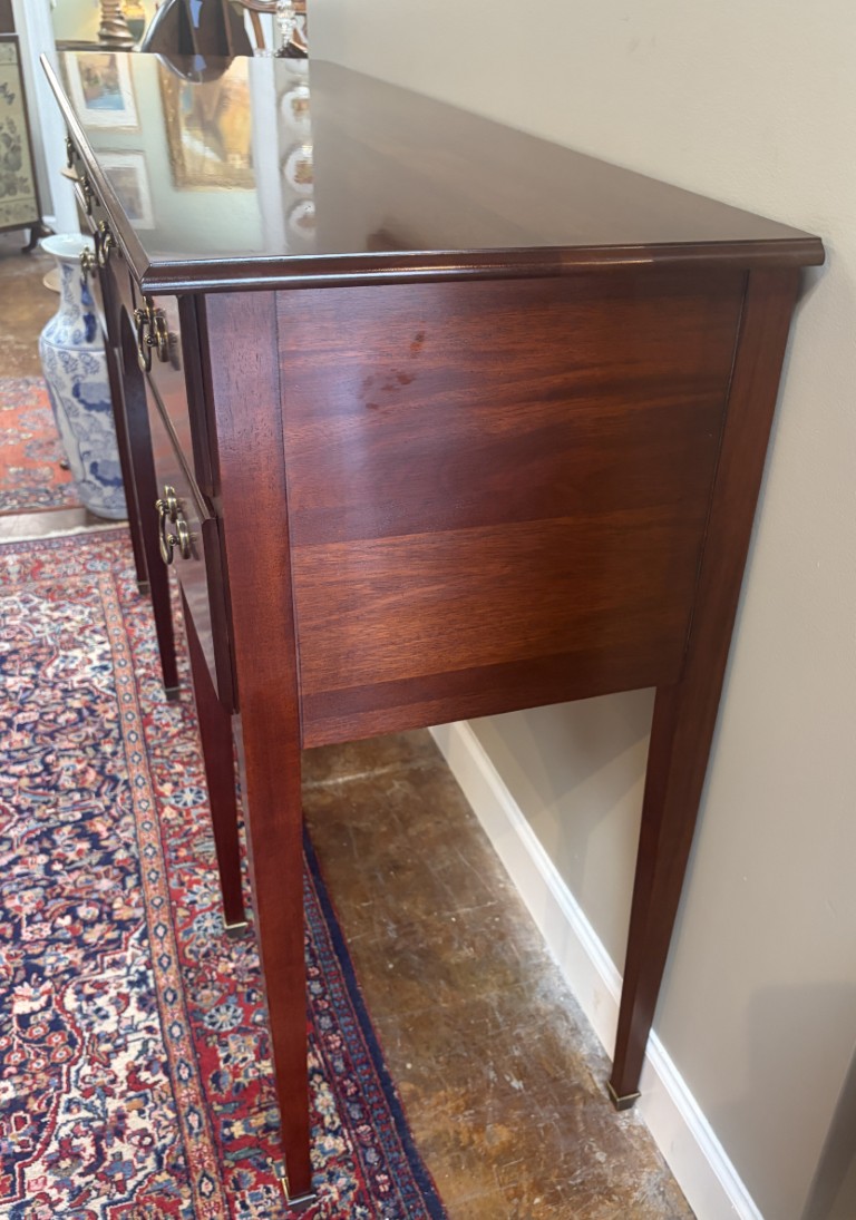 Mahogany Sideboard with Brass Hardware and Toecaps Mahogany Sideboard with Brass Hardware and Toecaps