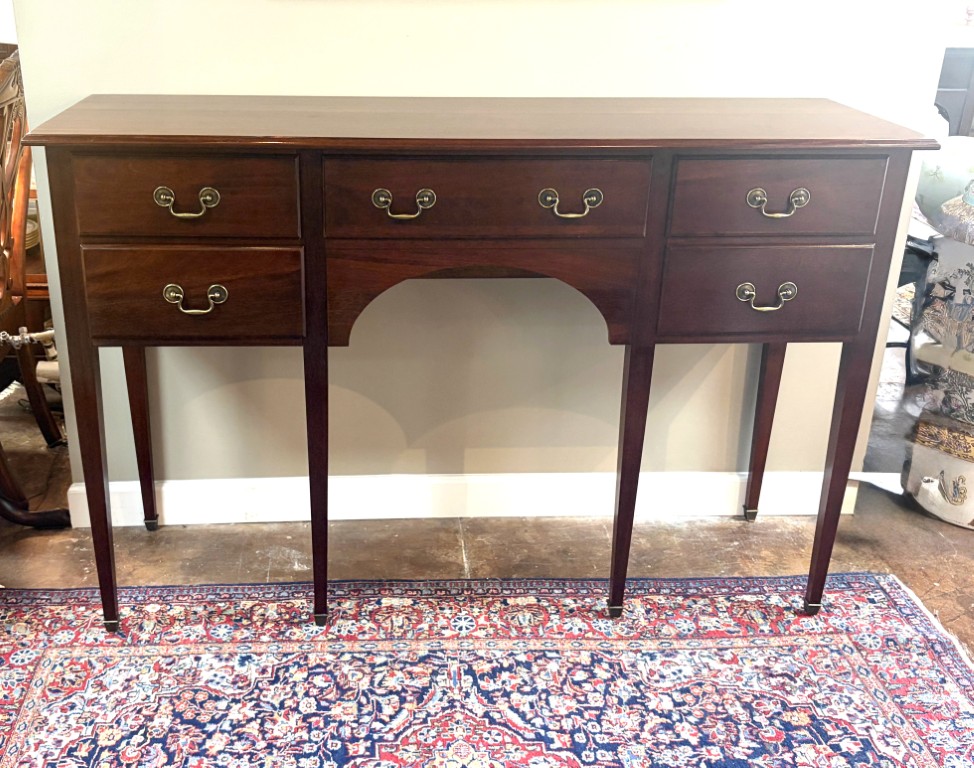 Mahogany Sideboard with Brass Hardware and Toecaps Mahogany Sideboard with Brass Hardware and Toecaps