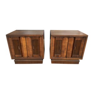 Pair of 1970s Brutalist-Inspired Nightstands