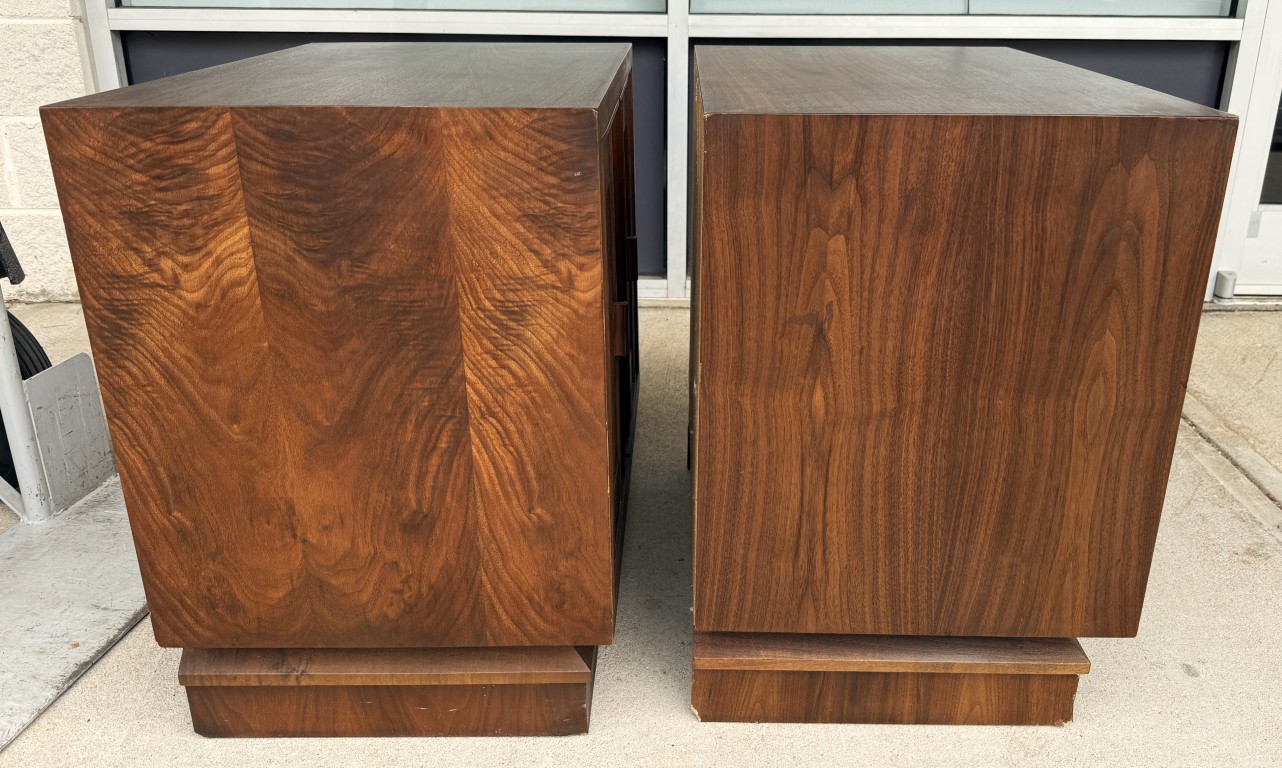 Pair of 1970s Brutalist-Inspired Nightstands Pair of 1970s Brutalist-Inspired Nightstands
